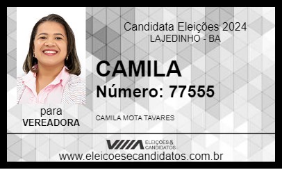 Candidato CAMILA 2024 - LAJEDINHO - Eleições