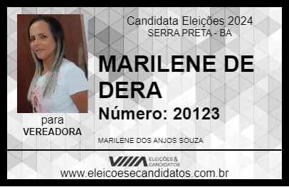 Candidato MARILENE DE DERA 2024 - SERRA PRETA - Eleições