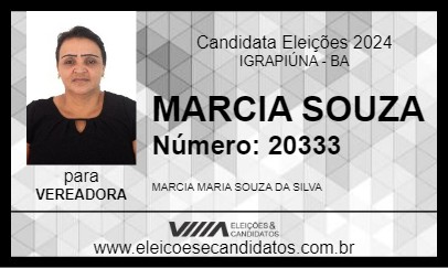 Candidato MARCIA SOUZA 2024 - IGRAPIÚNA - Eleições