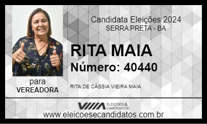 Candidato RITA MAIA 2024 - SERRA PRETA - Eleições