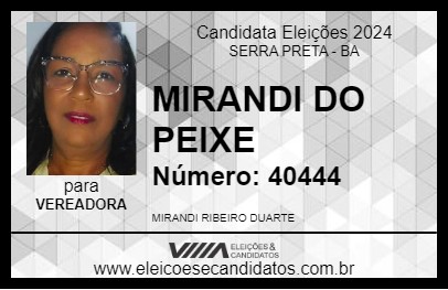 Candidato MIRANDI DUARTE 2024 - SERRA PRETA - Eleições