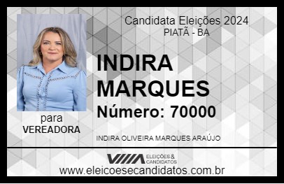 Candidato INDIRA MARQUES 2024 - PIATÃ - Eleições