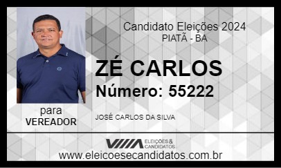 Candidato ZÉ CARLOS 2024 - PIATÃ - Eleições