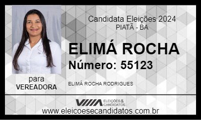 Candidato ELIMÁ ROCHA 2024 - PIATÃ - Eleições