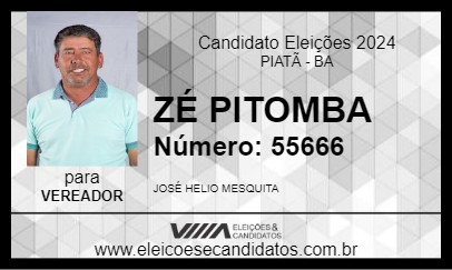 Candidato ZÉ PITOMBA 2024 - PIATÃ - Eleições