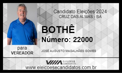 Candidato BOTHÊ 2024 - CRUZ DAS ALMAS - Eleições