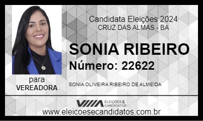 Candidato SONIA RIBEIRO 2024 - CRUZ DAS ALMAS - Eleições