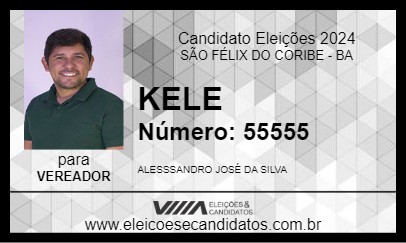 Candidato KELE 2024 - SÃO FÉLIX DO CORIBE - Eleições