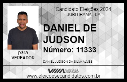 Candidato DANIEL DE JUDSON 2024 - BURITIRAMA - Eleições