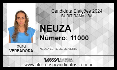 Candidato NEUZA 2024 - BURITIRAMA - Eleições