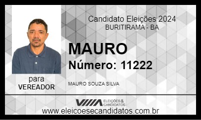 Candidato MAURO 2024 - BURITIRAMA - Eleições