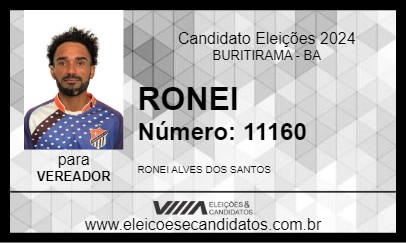 Candidato RONEI 2024 - BURITIRAMA - Eleições