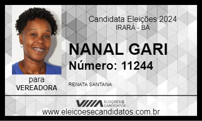 Candidato NANAL GARI 2024 - IRARÁ - Eleições