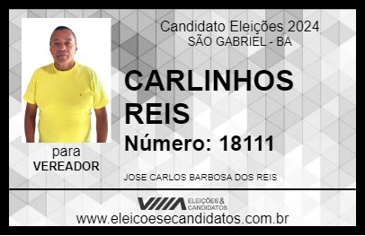 Candidato CARLINHOS REIS 2024 - SÃO GABRIEL - Eleições