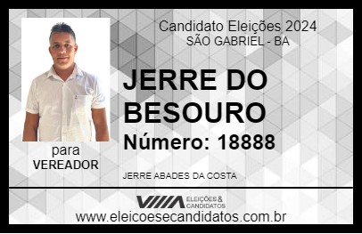 Candidato JERRE DO BESOURO 2024 - SÃO GABRIEL - Eleições