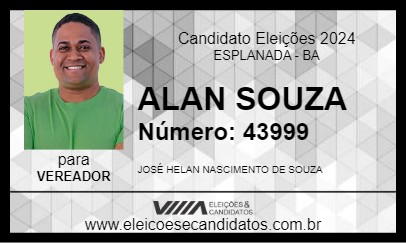 Candidato ALAN SOUZA 2024 - ESPLANADA - Eleições