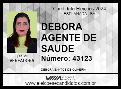 Candidato DEBORA AGENTE DE SAUDE 2024 - ESPLANADA - Eleições