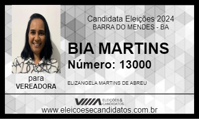 Candidato BIA MARTINS 2024 - BARRA DO MENDES - Eleições