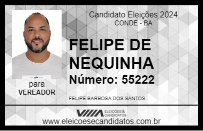 Candidato FELIPE DE NEQUINHA  2024 - CONDE - Eleições