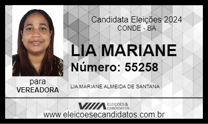 Candidato LIA MARIANE  2024 - CONDE - Eleições