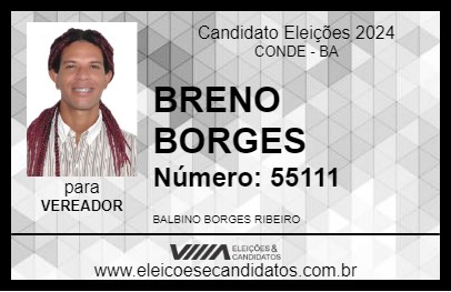 Candidato BRENO BORGES 2024 - CONDE - Eleições