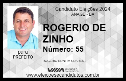 Candidato ROGERIO DE ZINHO 2024 - ANAGÉ - Eleições