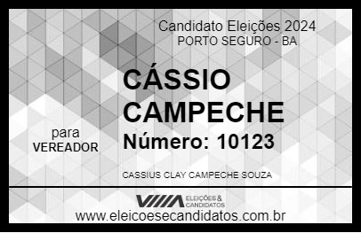 Candidato CÁSSIO CAMPECHE 2024 - PORTO SEGURO - Eleições