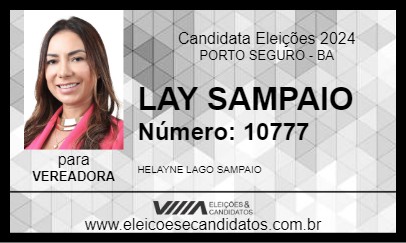 Candidato LAY SAMPAIO 2024 - PORTO SEGURO - Eleições