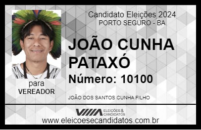 Candidato JOÃO CUNHA PATAXÓ 2024 - PORTO SEGURO - Eleições