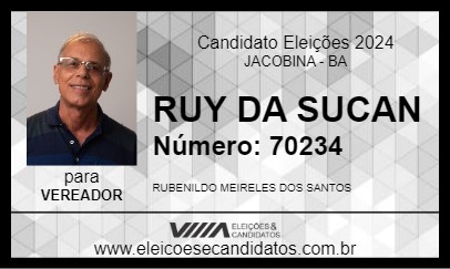 Candidato RUY DA SUCAN 2024 - JACOBINA - Eleições