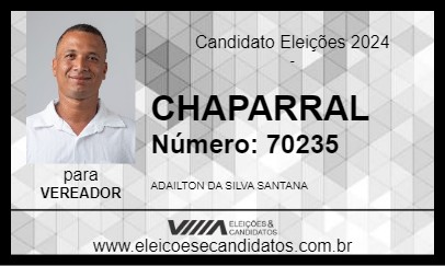 Candidato CHAPARRAL 2024 - JACOBINA - Eleições