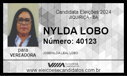 Candidato NYLDA LOBO 2024 - JIQUIRIÇÁ - Eleições