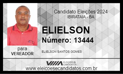 Candidato ELIELSON 2024 - IBIRATAIA - Eleições