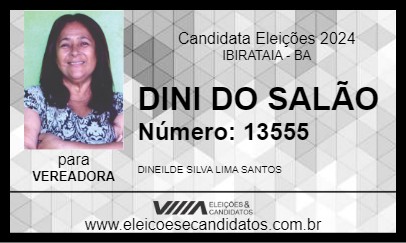 Candidato DINI DO SALÃO 2024 - IBIRATAIA - Eleições