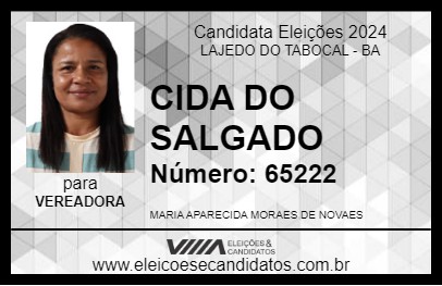 Candidato CIDA DO SALGADO 2024 - LAJEDO DO TABOCAL - Eleições