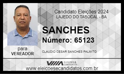 Candidato SANCHES 2024 - LAJEDO DO TABOCAL - Eleições