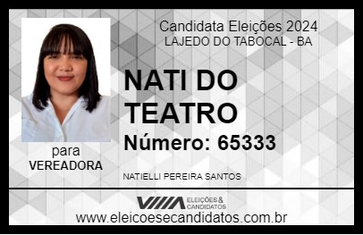 Candidato NATI DO TEATRO 2024 - LAJEDO DO TABOCAL - Eleições