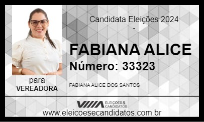 Candidato FABIANA ALICE 2024 - SALVADOR - Eleições