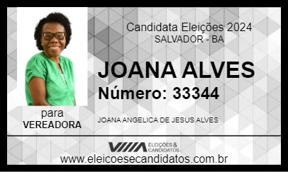 Candidato JOANA ALVES 2024 - SALVADOR - Eleições