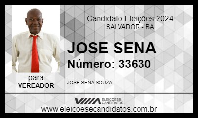 Candidato JOSE SENA 2024 - SALVADOR - Eleições