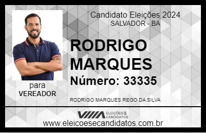 Candidato RODRIGO MARQUES 2024 - SALVADOR - Eleições