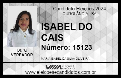 Candidato ISABEL DO CAIS 2024 - OUROLÂNDIA - Eleições