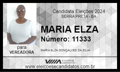 Candidato MARIA ELZA 2024 - SERRA PRETA - Eleições