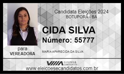 Candidato CIDA SILVA 2024 - BOTUPORÃ - Eleições