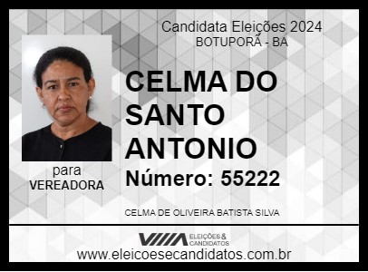 Candidato CELMA DO SANTO ANTONIO 2024 - BOTUPORÃ - Eleições