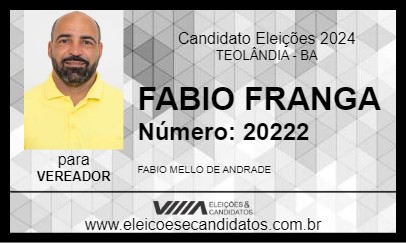 Candidato FABIO FRANGA 2024 - TEOLÂNDIA - Eleições