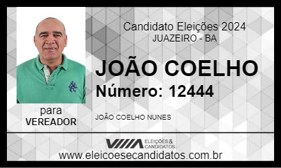 Candidato JOÃO COELHO 2024 - JUAZEIRO - Eleições