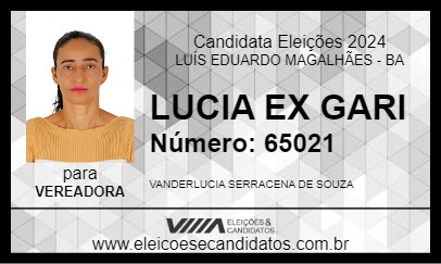 Candidato LUCIA EX GARI 2024 - LUÍS EDUARDO MAGALHÃES - Eleições