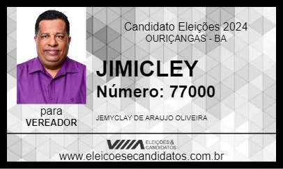 Candidato JIMICLEY 2024 - OURIÇANGAS - Eleições