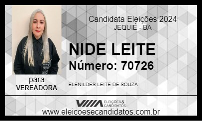 Candidato NIDE LEITE  2024 - JEQUIÉ - Eleições